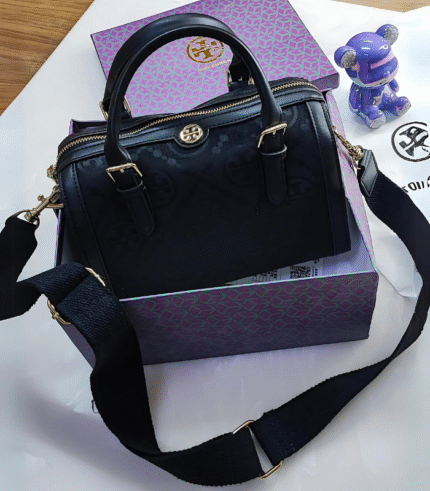 T Monogram Jacquard Mini Barrel Bag