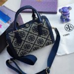 T Monogram Jacquard Barrel Bag