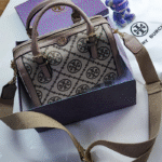 T Monogram Jacquard Barrel Bag