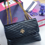 Kira Chevron Shine Convertible Shoulder Bag