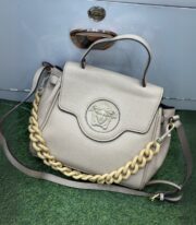 Printed Leather Tote Bag - Image 3