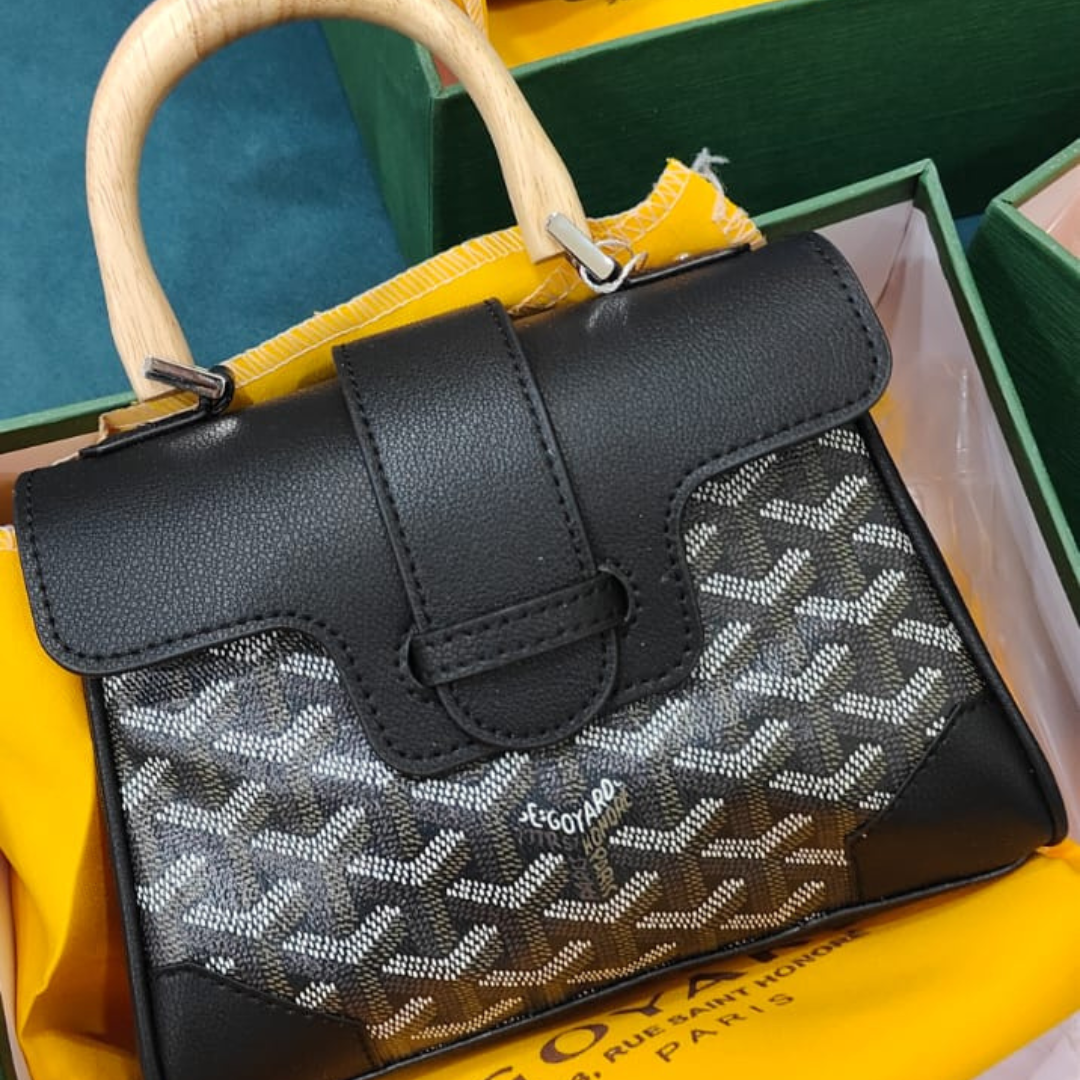 5 Goyard sling with bamboo handle top nodge quality - Image 6